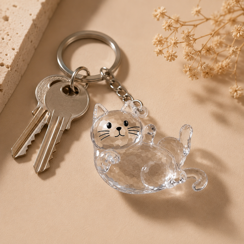 Purr Memories cat keepsake keychain